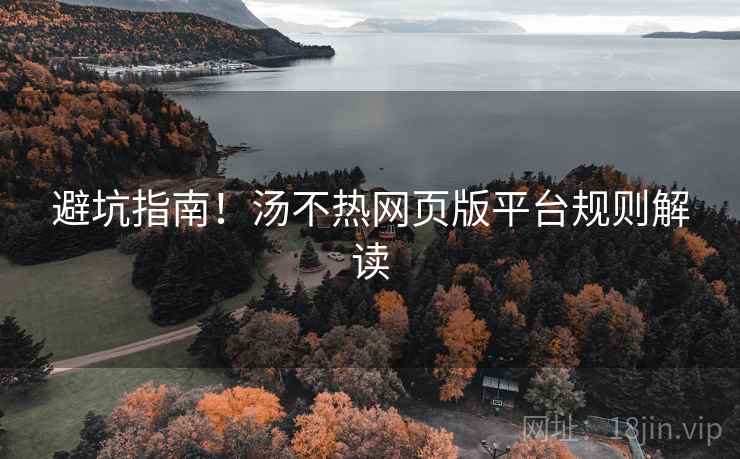 避坑指南！汤不热网页版平台规则解读